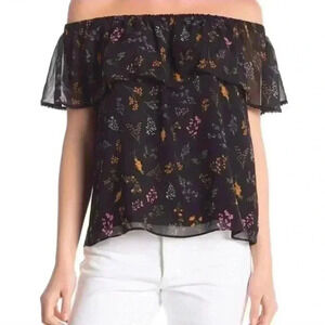 ⭐️ Rebecca minkoff dev floral off the shoulder top in size medium